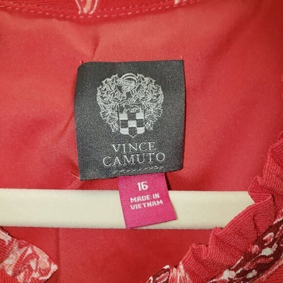 Vince‎ Camuto Womens Midi Dress  Size 16 Floral Pre-Owned - Picture 10 of 12